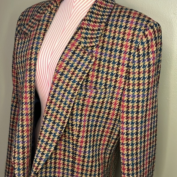 VTG 100% wool blazer houndstooth  - 10-12 - Picture 14 of 14